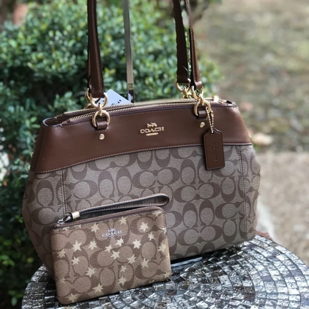 Coach Brooke Carryall Satchel In Khaki bag only